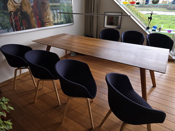 Image 1 of 8x Hay Chairs And 1x Oak Table