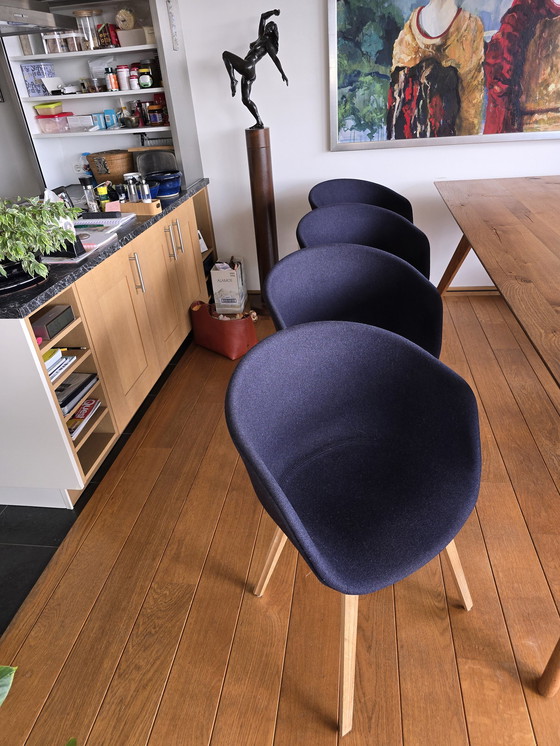 Image 1 of 8x Hay Chairs And 1x Oak Table