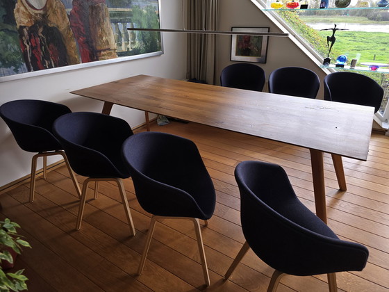 Image 1 of 8x Hay Chairs And 1x Oak Table