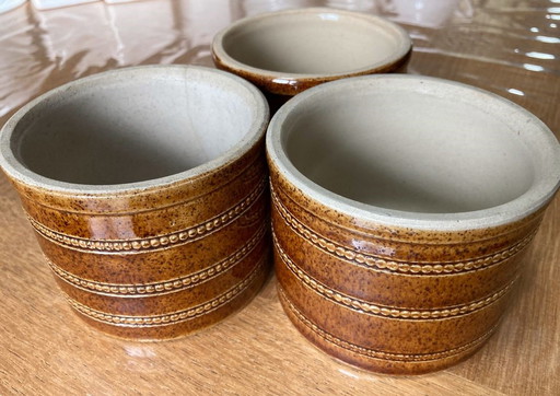 3x antique stoneware pots Poteries du Berry