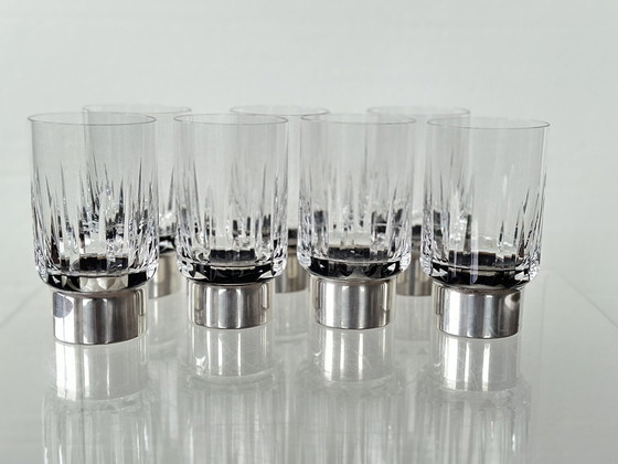 Image 1 of  Hermann Bauer Drinking glasses Sterling Silver .925 Crystal Glass