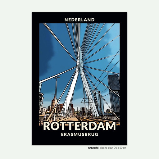 Erasmus Bridge Rotterdam artwork