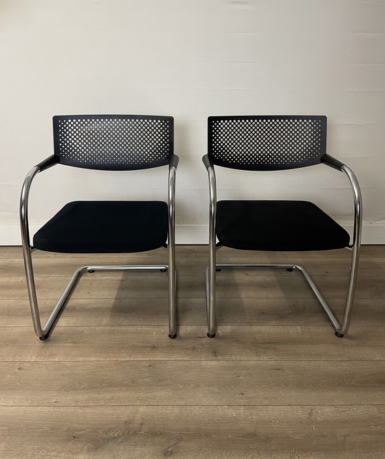 Image 1 of 2X Vitra Visavis 2 Dining Chair