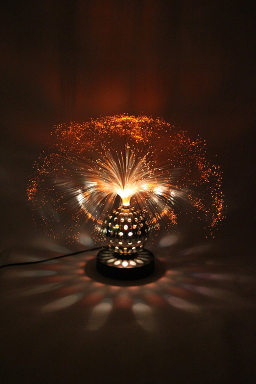 Star Fiber Optic Globe Lamp By Cima International, Germany 1960S