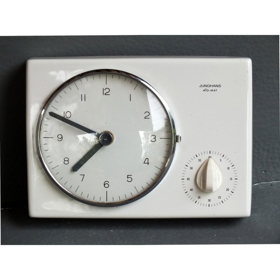 Image 1 of Orologio da parete vintage ato-mat di Max Bill per Junghans, anni '60