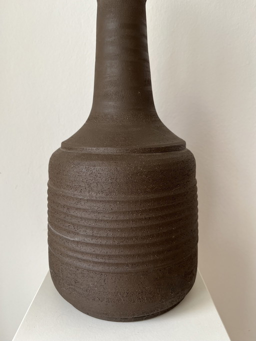 Lámpara de mesa de cerámica de estudio danés, grande, vintage