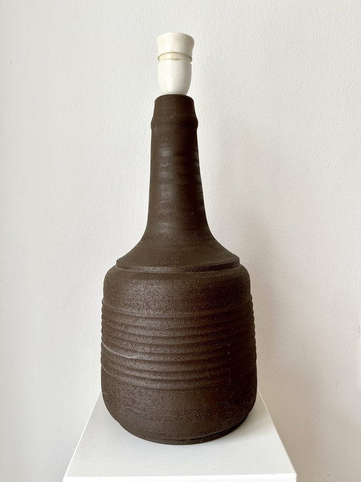 Lámpara de mesa de cerámica de estudio danés, grande, vintage