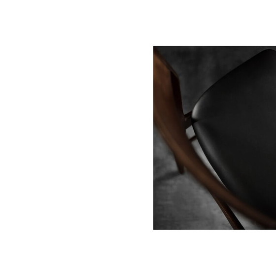 Image 1 of Set of 4 vintage Scandinavian dining chairs in beechwood and rosewood, Denmark 1960s