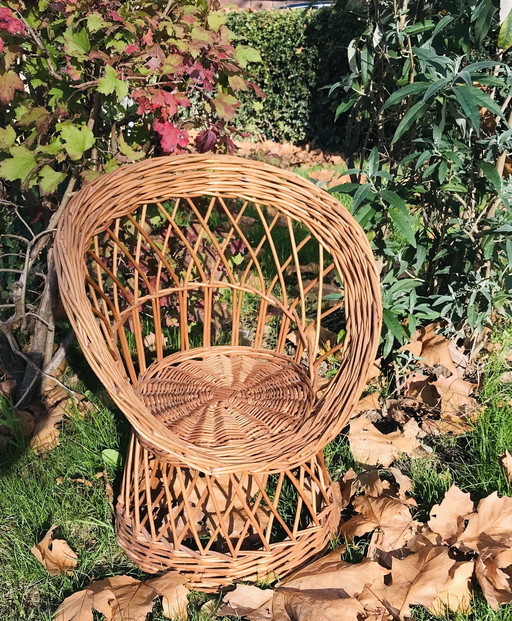 Kid'S Wicker Basket Armchair