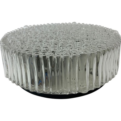 Vintage bubble glass ceiling light by Helena Tynell, 1970