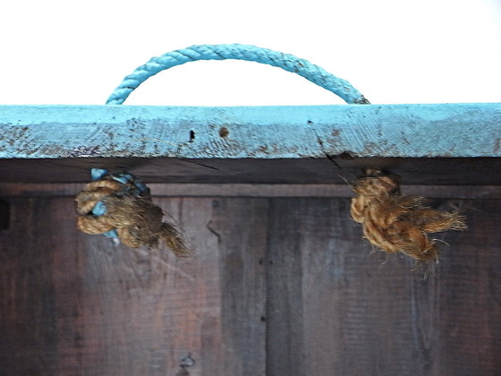 Image 1 of Chest, softwood With cord handles