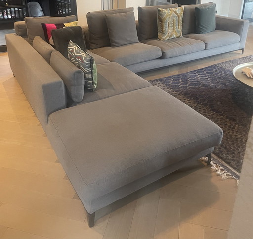 Light Gray Minotti Corner Sofa