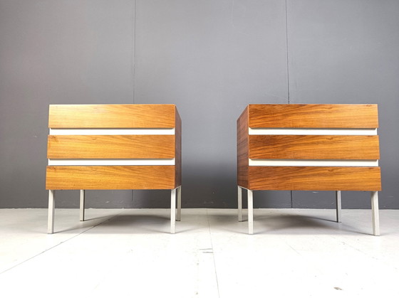 Image 1 of Pair Of Bedside Cabinets By Interluke, 1970S