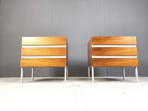 Image 1 of Pair Of Bedside Cabinets By Interluke, 1970S