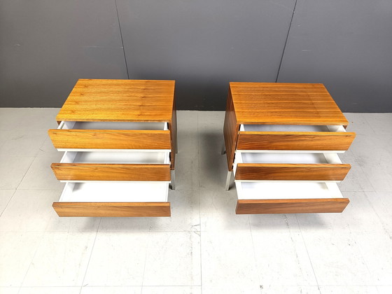 Image 1 of Pair Of Bedside Cabinets By Interluke, 1970S