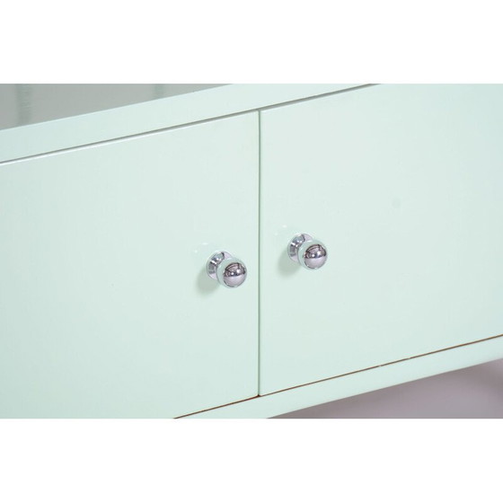 Image 1 of Vintage Bauhaus cabinet in chrome-plated steel and lacquered wood, Czechia 1930s