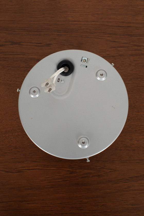 Image 1 of Model 6 New Old Stock ceiling light with geographic glass pattern