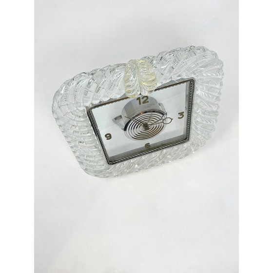 Image 1 of Mid-century Art Deco table clock in Murano glass, 1950s