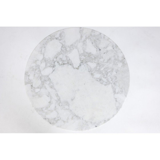 Image 1 of Vintage “Tulip” pedestal table in marble and cast aluminum for Florence Knoll