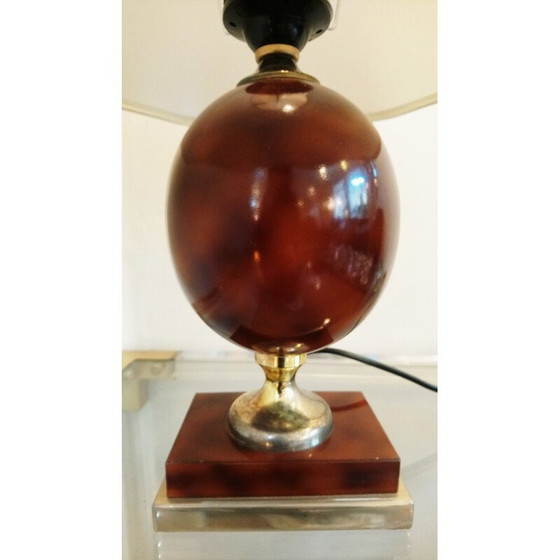 Image 1 of Vintage neoclassical cream table lamp, 1970