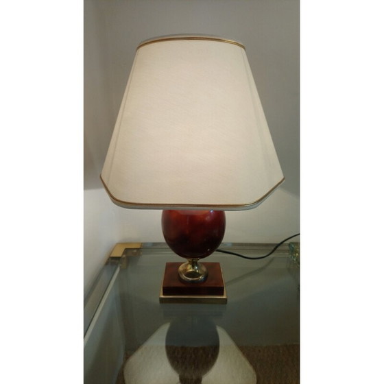 Image 1 of Vintage neoclassical cream table lamp, 1970