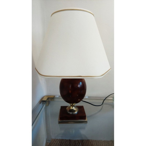 Image 1 of Vintage neoclassical cream table lamp, 1970