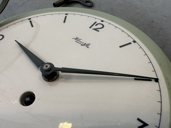 Image 1 of Vintage clock Kienzle - porcelain and glass