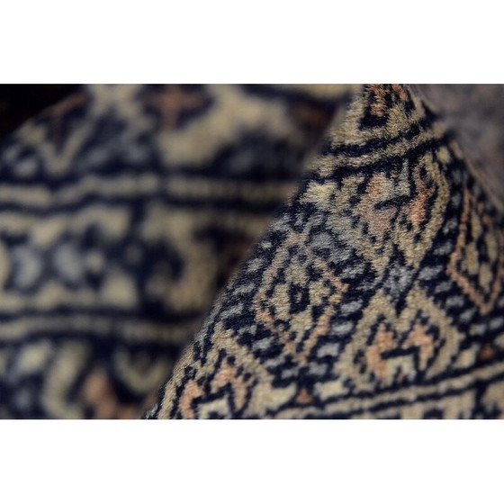 Image 1 of Vintage blue Bukhara oriental hand-woven rug by Ikea, Pakistan 1960