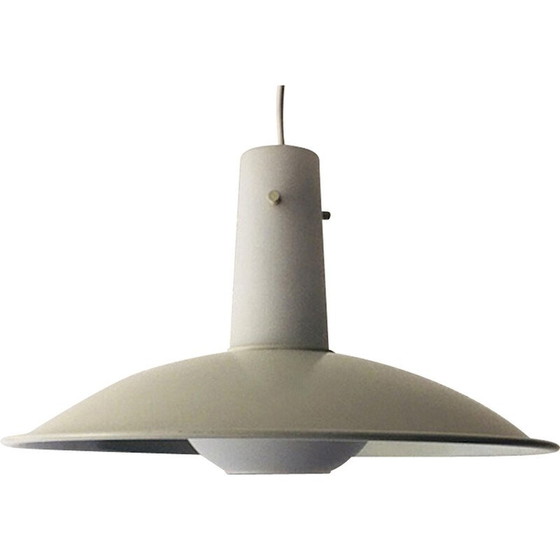 Image 1 of Vintage pendant lamp in metal and opaline glass, Germany 1960