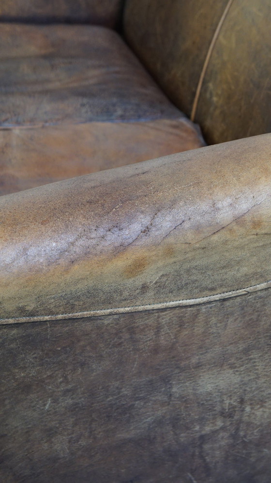 Image 1 of 2 Seater Design Sofa Made Of Sheepskin