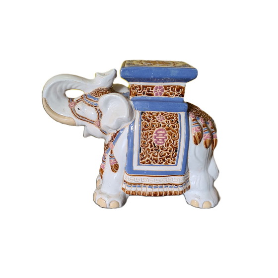 Image 1 of Vintage Ceramic Elephant Plant Table 1970s