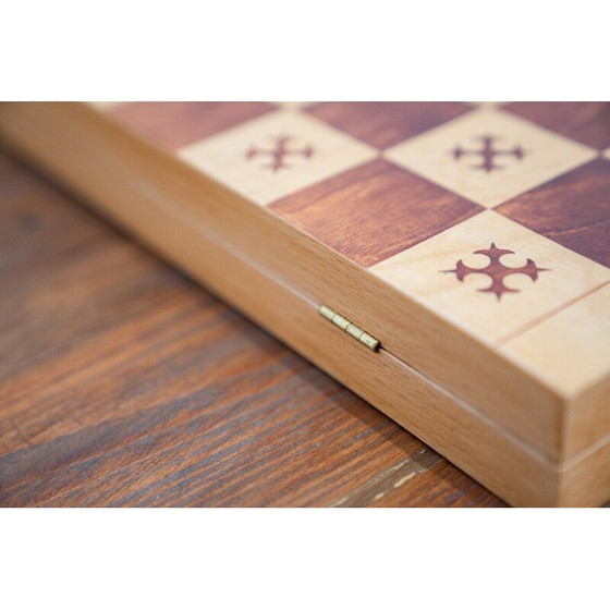 Image 1 of Scacchiera d'epoca in legno di faggio, Russia 1959