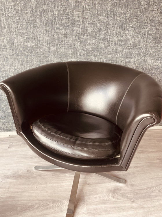 Image 1 of Midcentury swivel Bucket Chair by Nicos Zographos, ca 60s