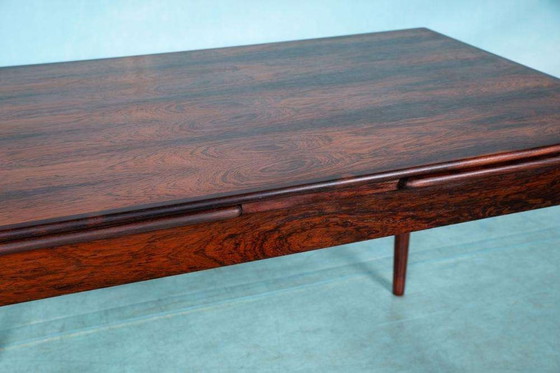 Image 1 of Vintage Danish design dining table extendable, rosewood table