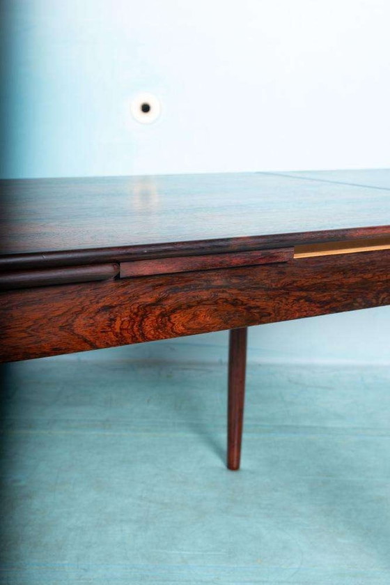 Image 1 of Vintage Danish design dining table extendable, rosewood table