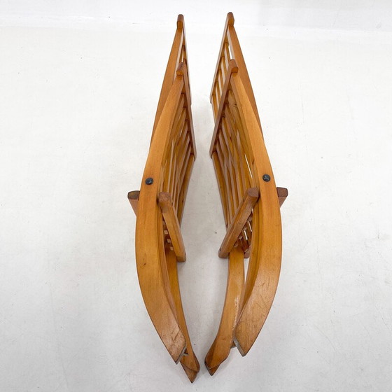 Image 1 of Pair of vintage folding chairs in beech wood by Otto Rothmayer
