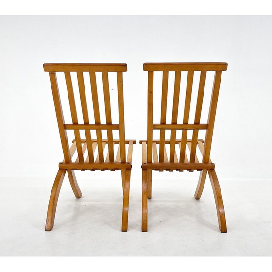 Image 1 of Pair of vintage folding chairs in beech wood by Otto Rothmayer
