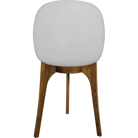 Image 1 of Lampada vintage in vetro e legno di quercia, anni '70