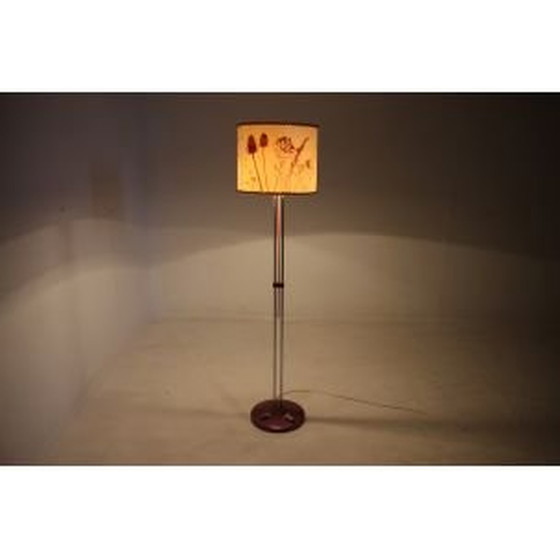 Image 1 of Vintage floor lamp in white fabric and steel for Ligdokov, Czechoslovakia 1970