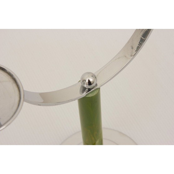 Image 1 of Pair of vintage chrome-plated metal candlesticks, 1930