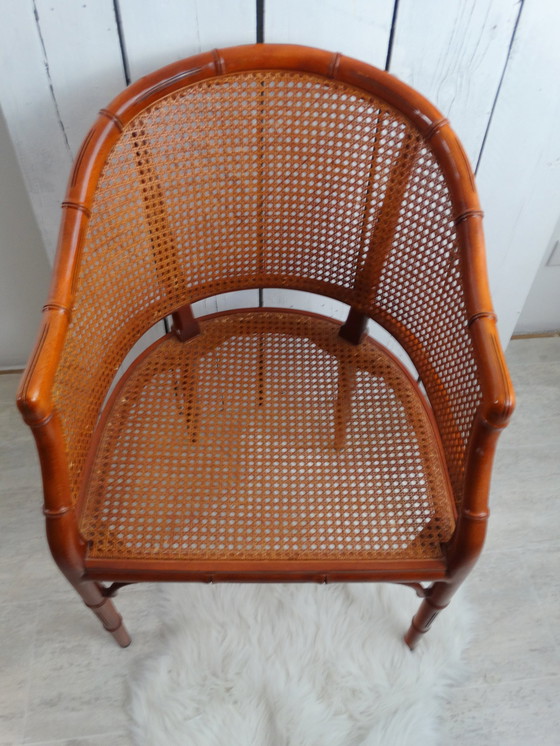 Image 1 of 2 x Fauteuil Giorgetti en faux bambou.