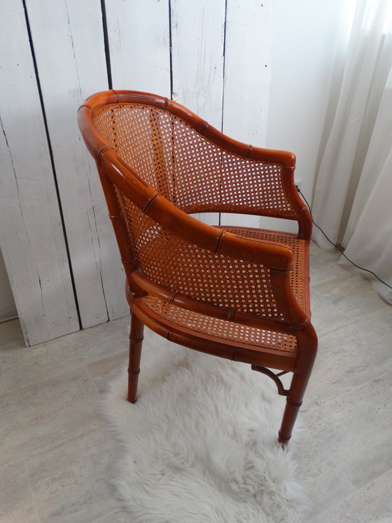 Image 1 of 2 x Fauteuil Giorgetti en faux bambou.