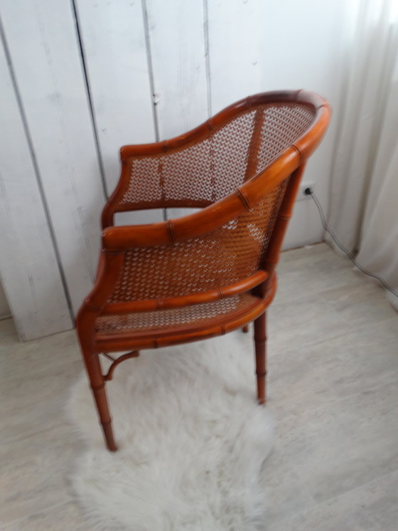 Image 1 of 2 x Giorgetti armchair faux bamboo.