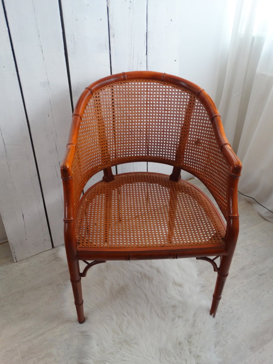 Image 1 of 2 x Fauteuil Giorgetti en faux bambou.