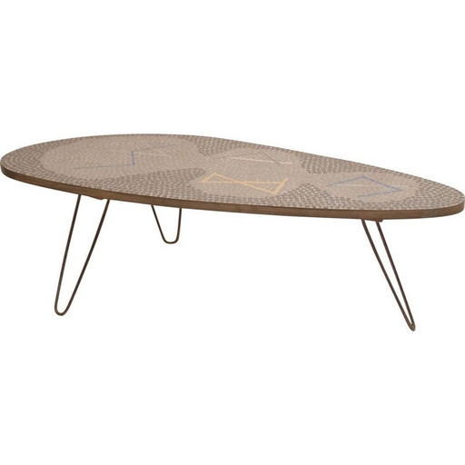 Vintage Coffee Table by Berthold Muller Oerlinghausen for Berthold Muller Mosaikwerkstatten, 1960s