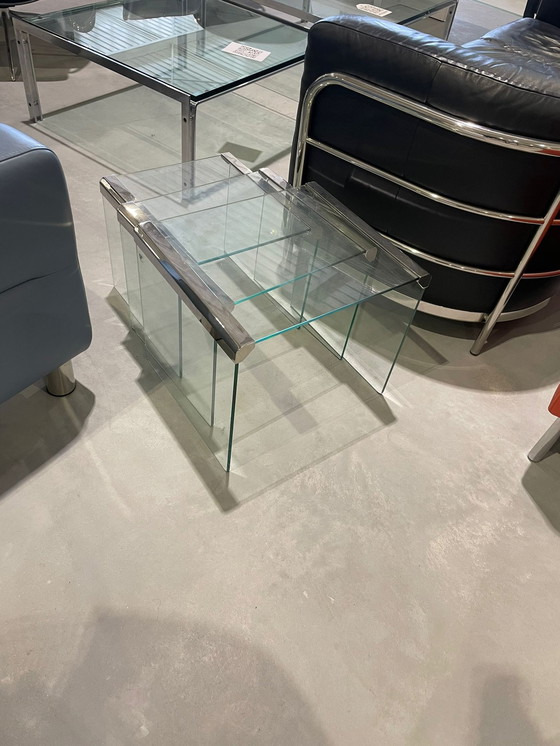 Image 1 of Glass side tables set of 3