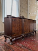 Vintage Clawfoot Oak And Walnut Dresser, 1920-1930