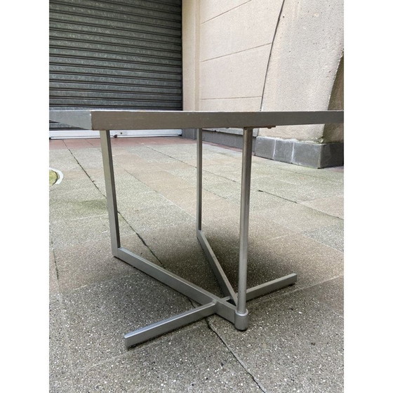 Image 1 of Tavolino da caffè vintage in alluminio e lacca nera, Nord America, anni '60