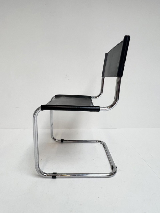 Image 1 of Leather Chair Attributed to Marcel Breuer And Mart Stam, 1980'S