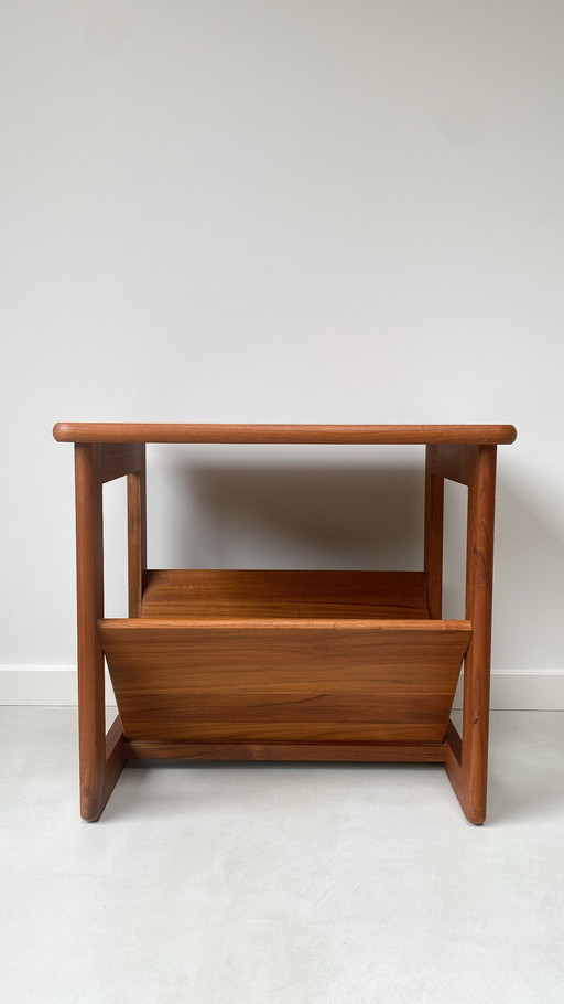 Danish Teak Wooden Side Table From Møbelfabrikken Toften